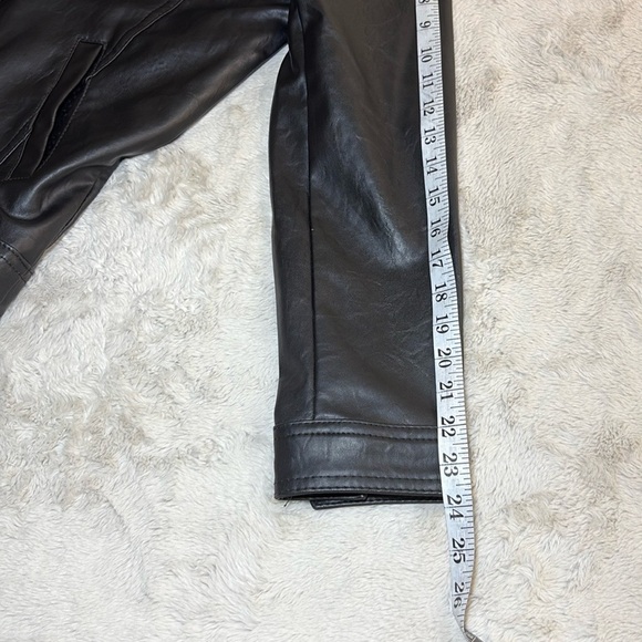 Emporio & Co. Black Faux Leather Moto Jacket – NWT – Size M - Picture 12 of 13